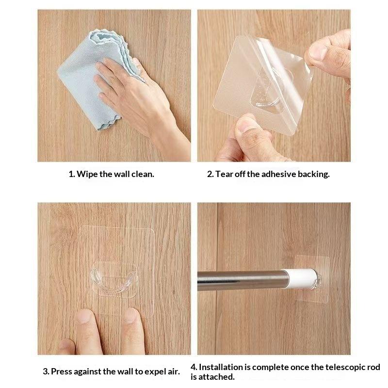 4 piezas de soportes transpare - Curtain Rods reseña y precio