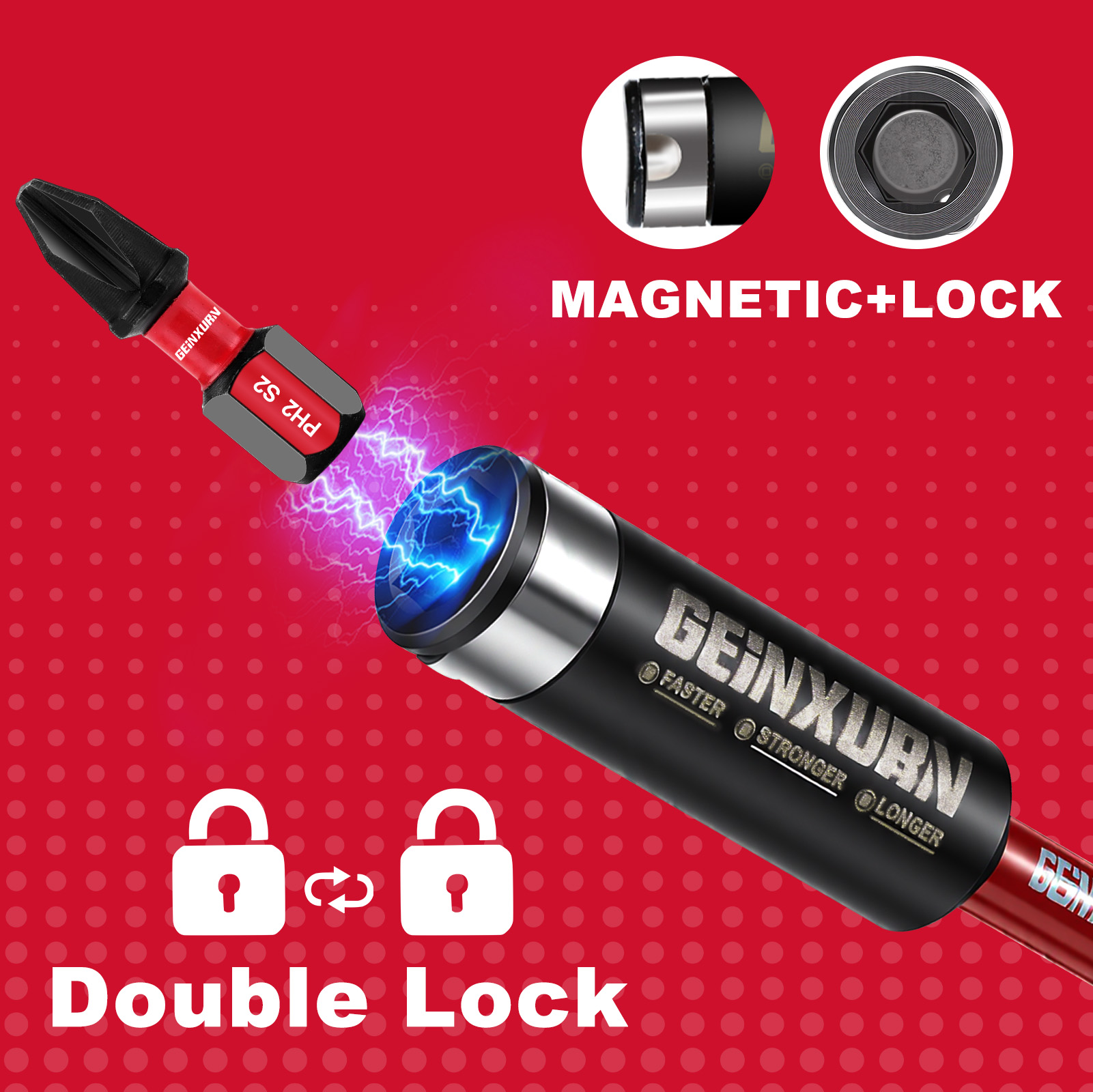Geinxurn, juego de 2 puntas de - Drill Bits reseña y precio